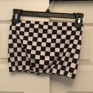 Racing Checkerboard Tube Top